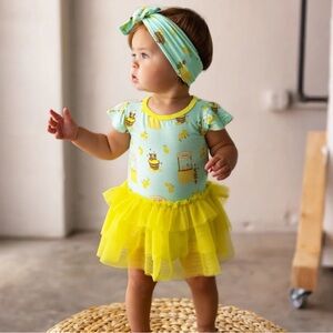 Freebirdies Lemonade Stands & Honey Bears Ballerina Tutu Onesie Dress